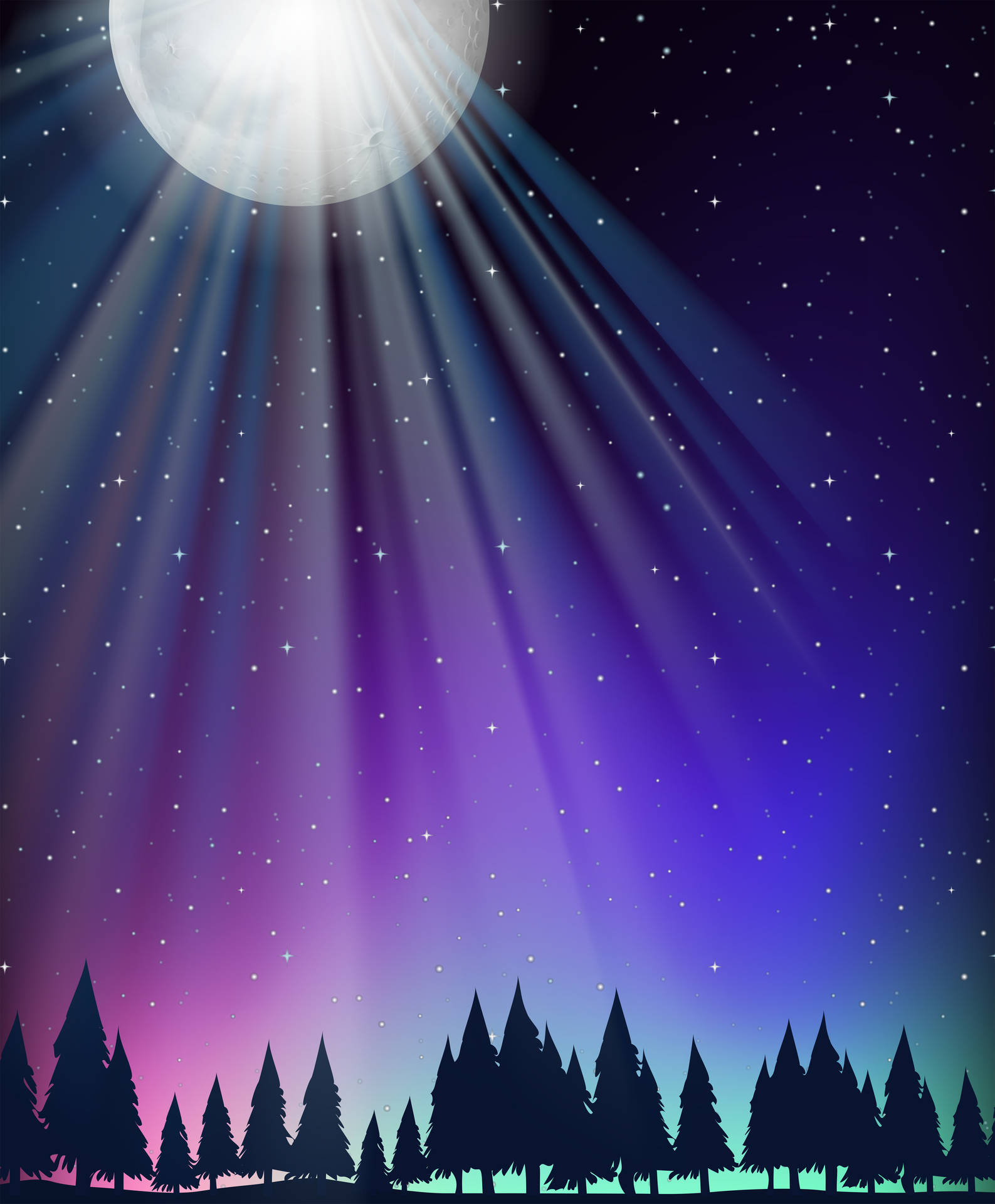 Moon And Stars 4264X5159 Wallpaper and Background Image