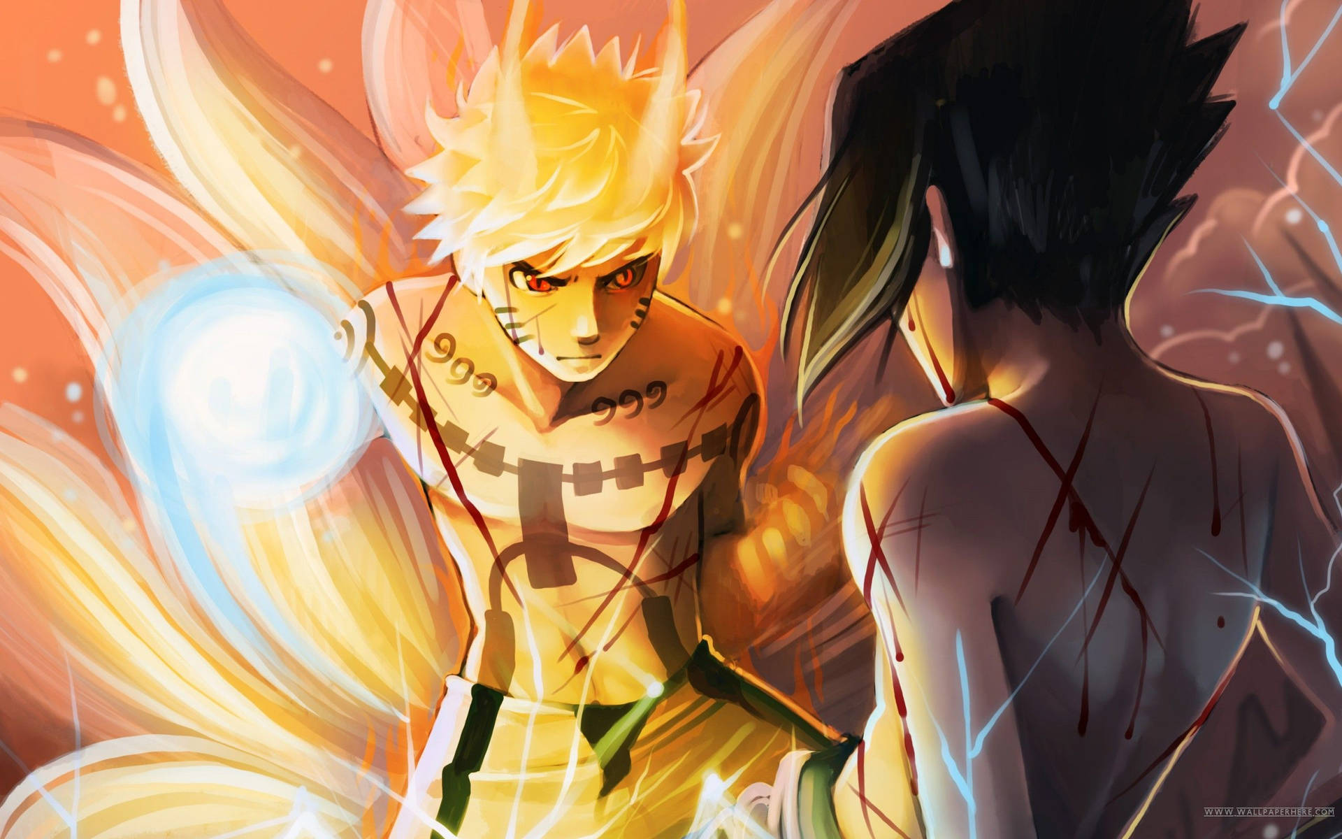 Naruto And Sasuke 2560X1600 Wallpaper and Background Image