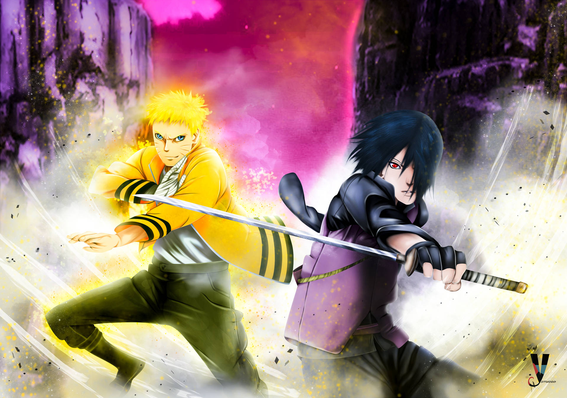 Naruto And Sasuke 3540X2485 Wallpaper and Background Image