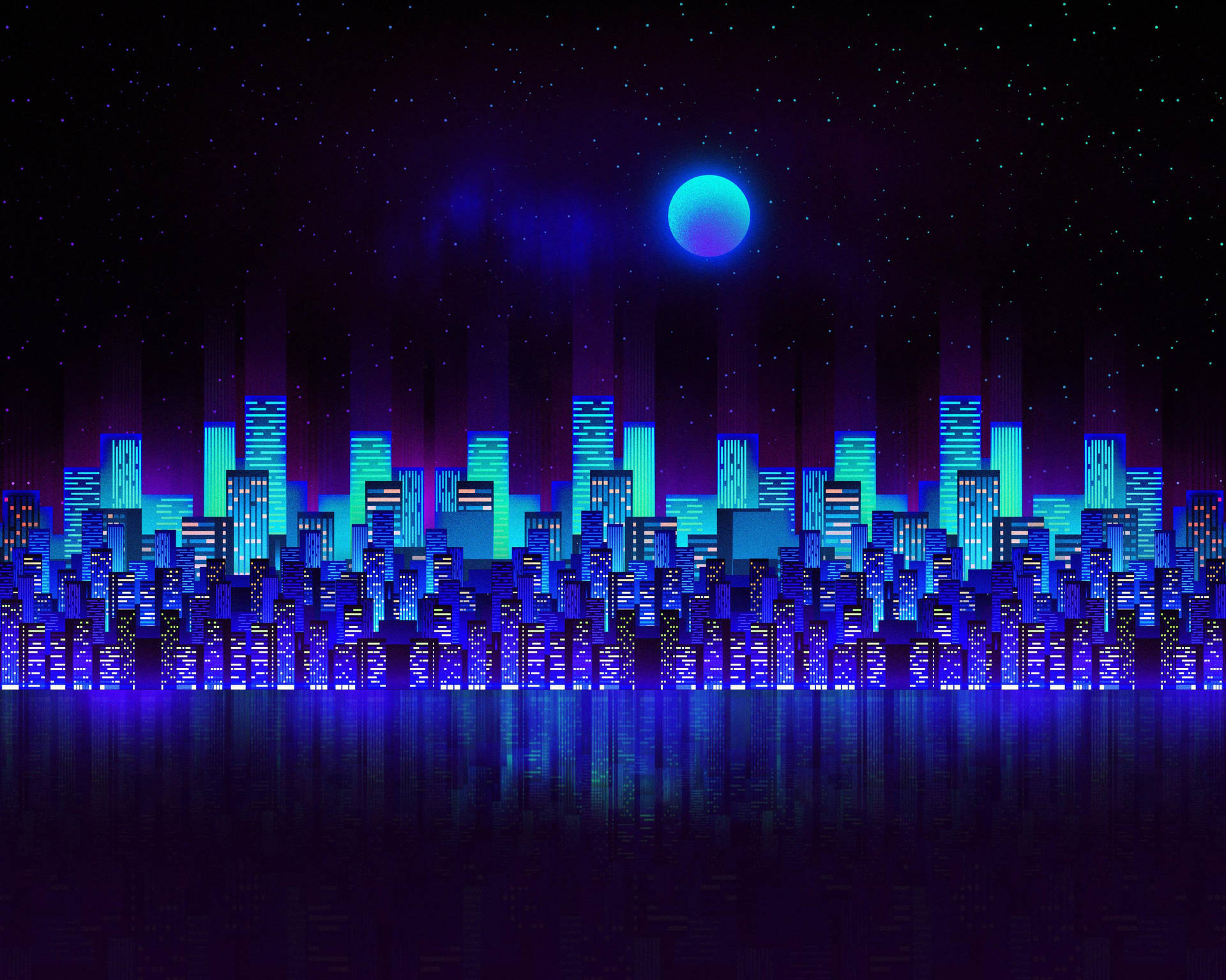 Neon Blue Aesthetic 3200X2560 Wallpaper and Background Image