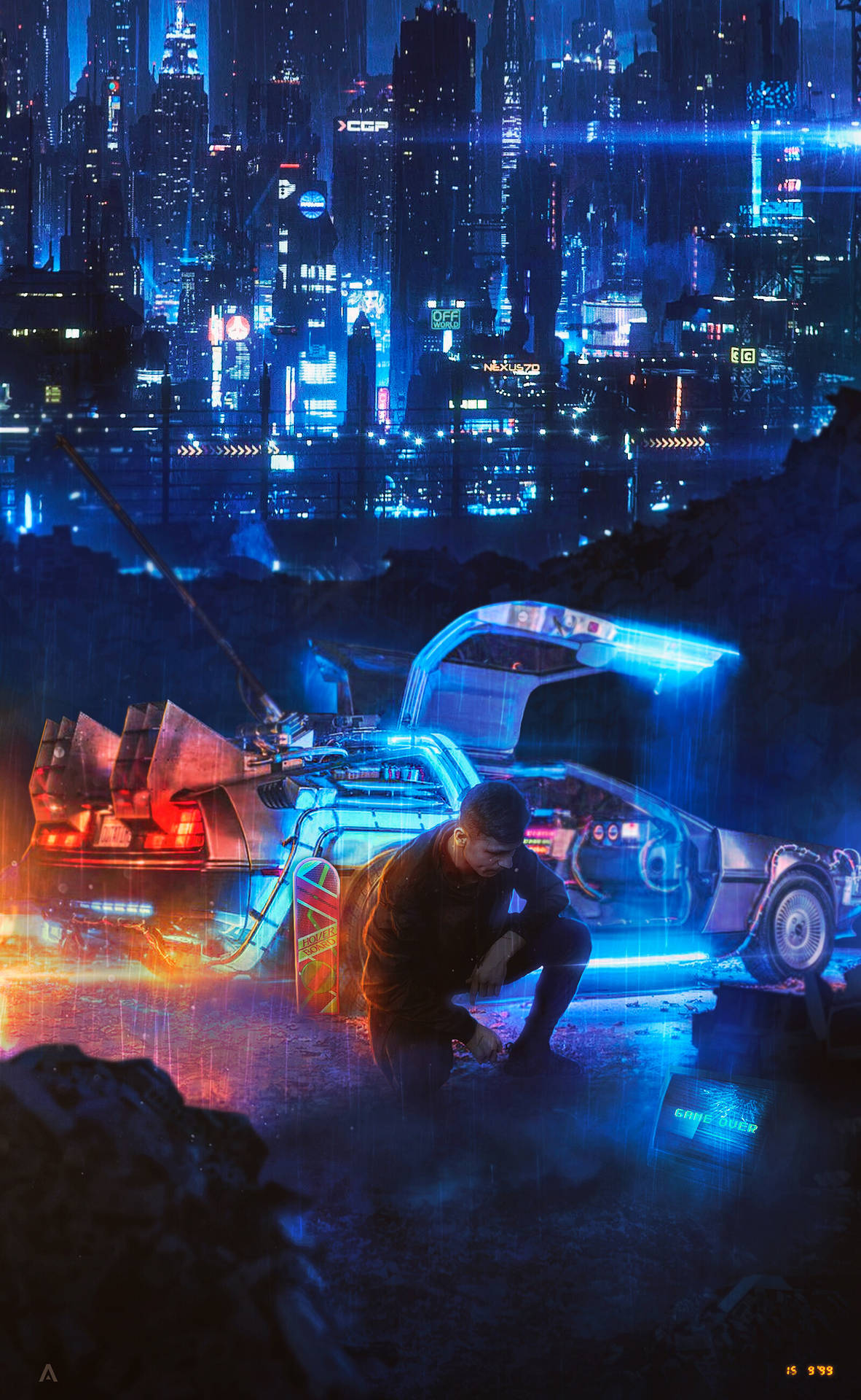 Neon City 1600X2600 Wallpaper and Background Image