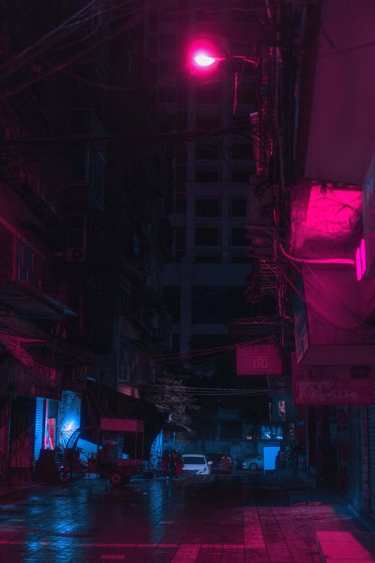 4000X6000 Neon City Wallpaper and Background