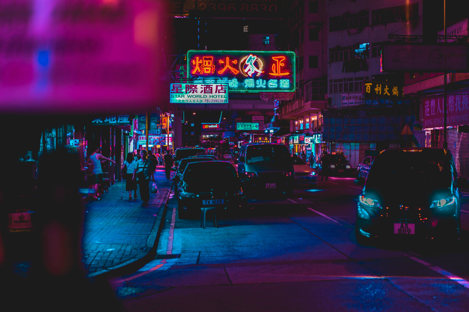 6000X4000 Neon City Wallpaper and Background