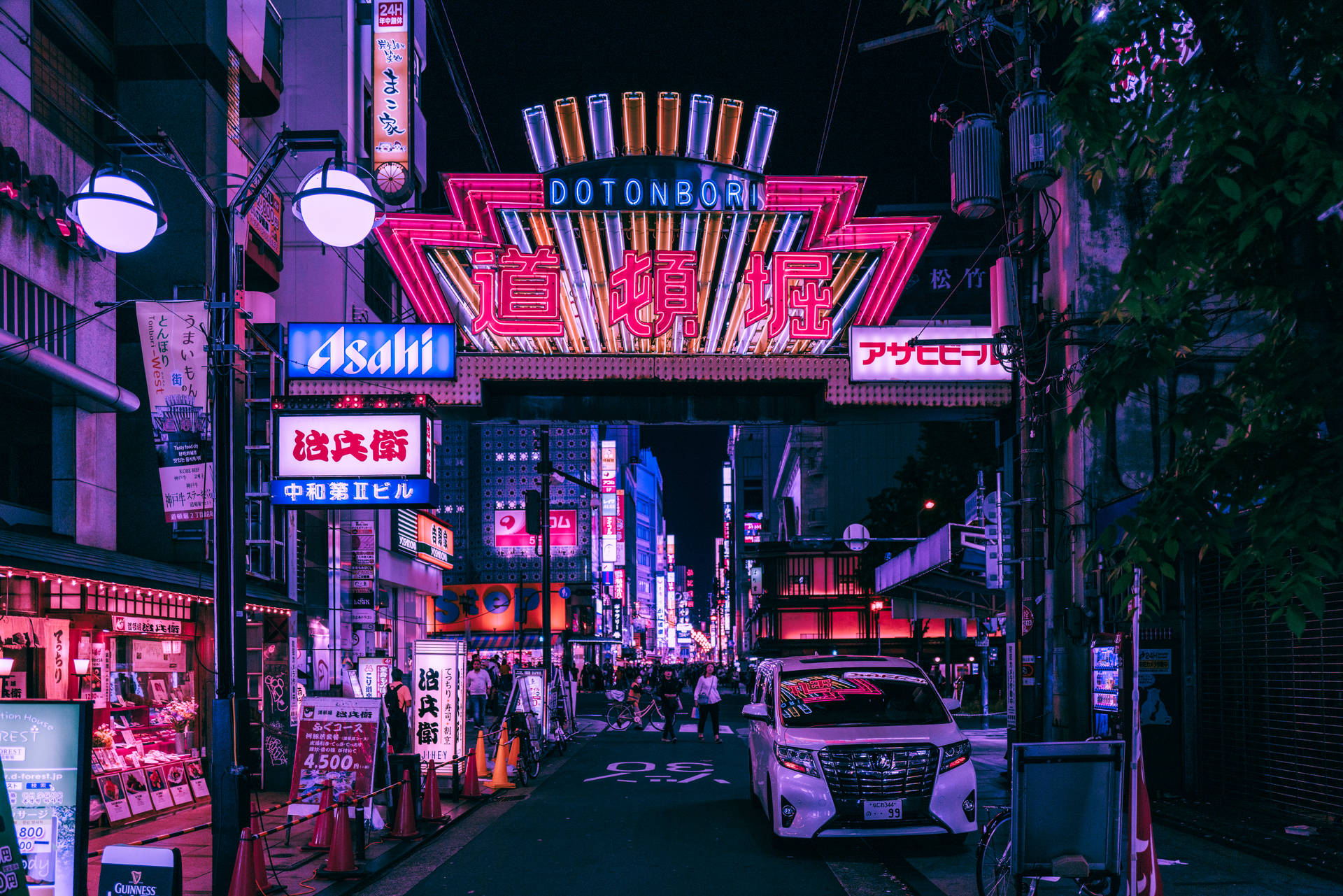 8368X5584 Neon City Wallpaper and Background