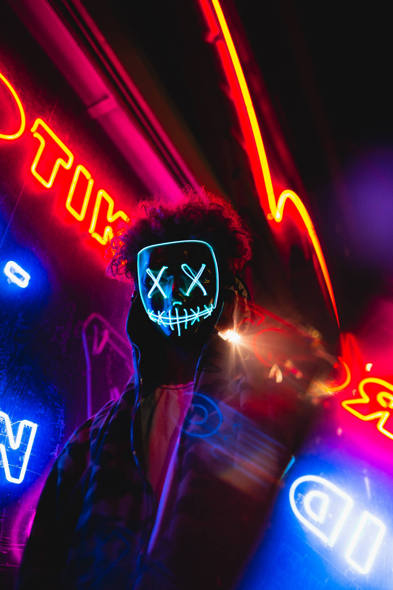 3648X5472 Neon Lights Wallpaper and Background