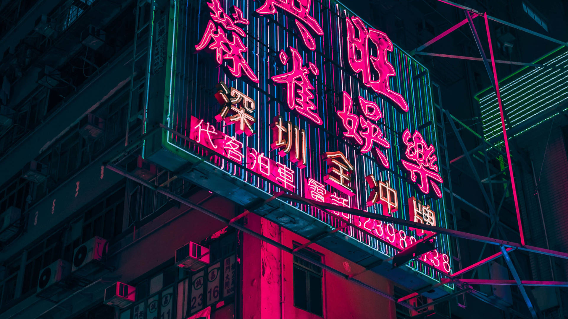 4000X2250 Neon Lights Wallpaper and Background