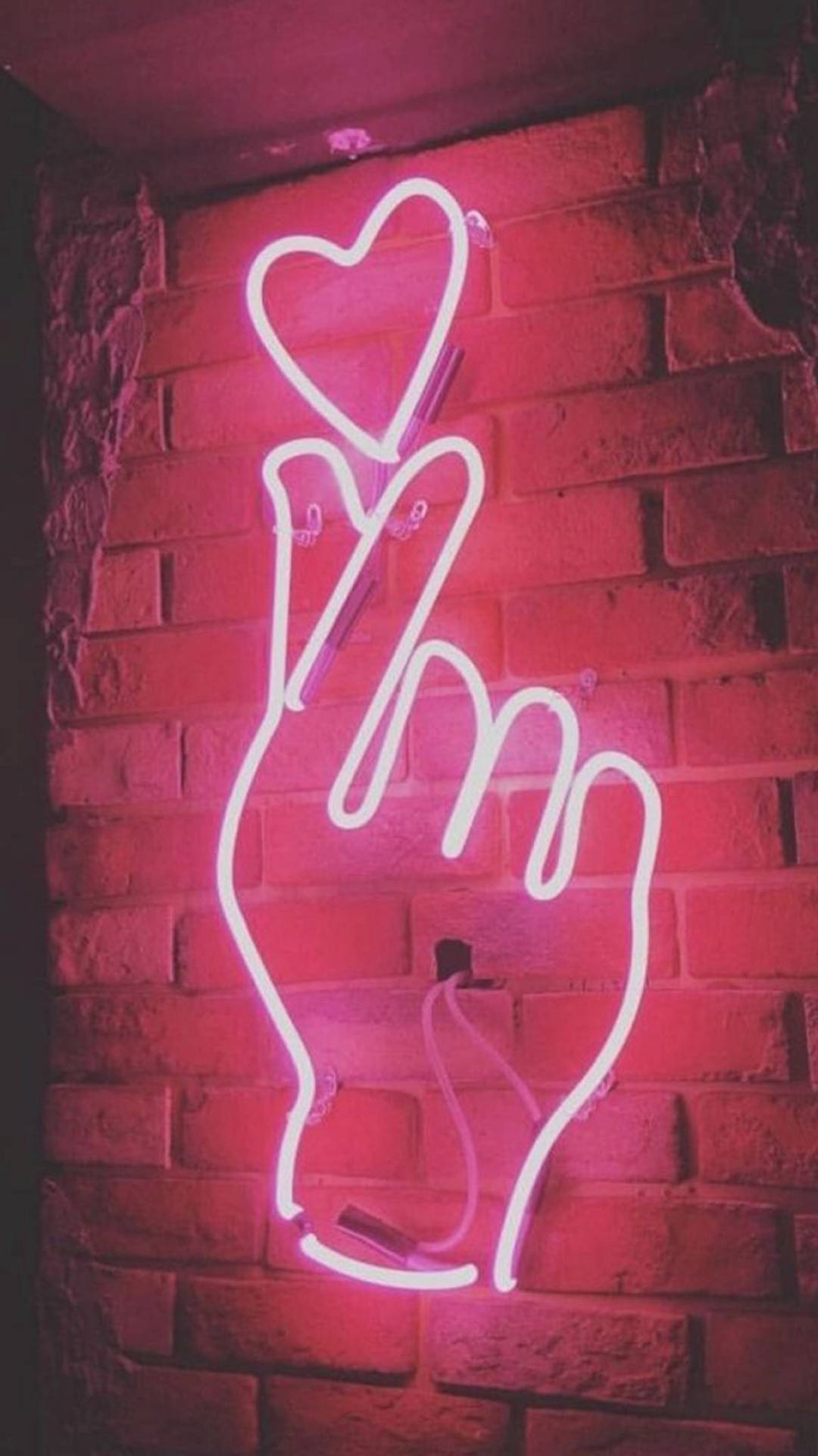 1215X2160 Neon Pink Aesthetic Wallpaper and Background