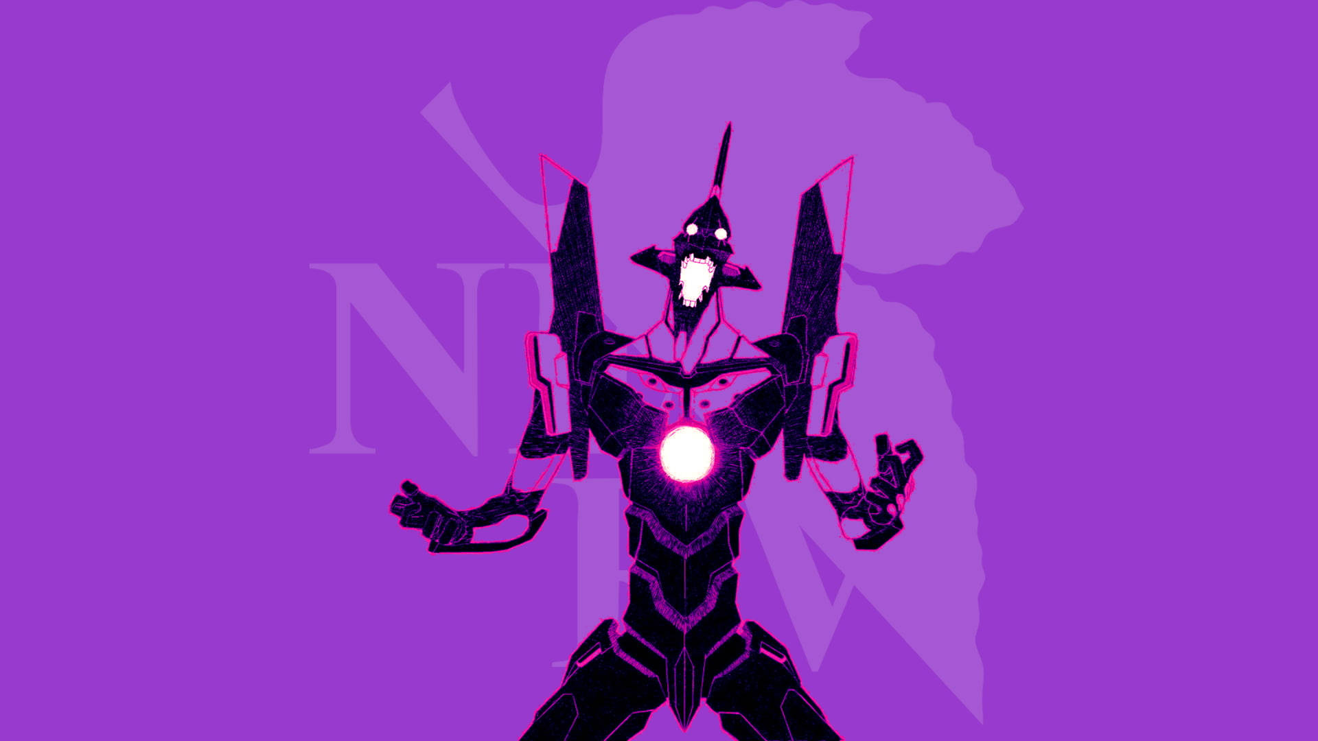 1920X1080 Neon Purple Wallpaper and Background