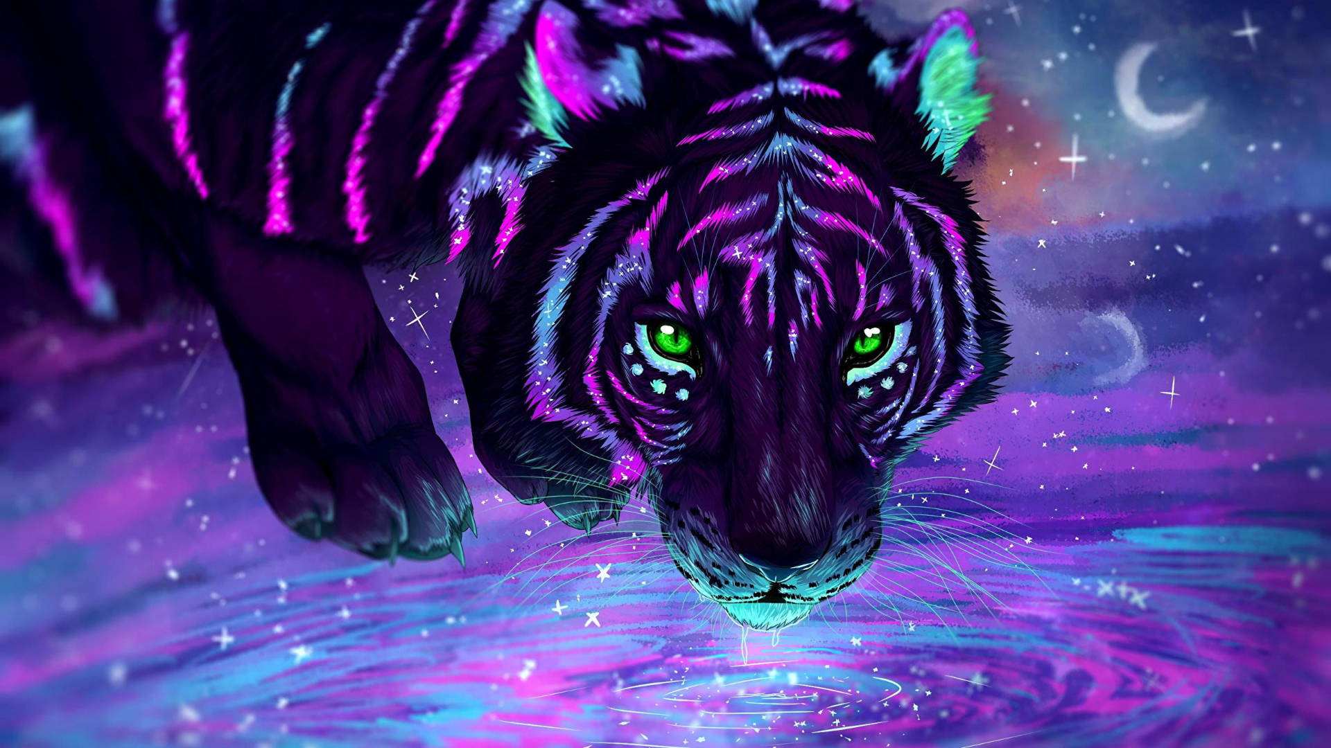 1920X1080 Neon Purple Wallpaper and Background