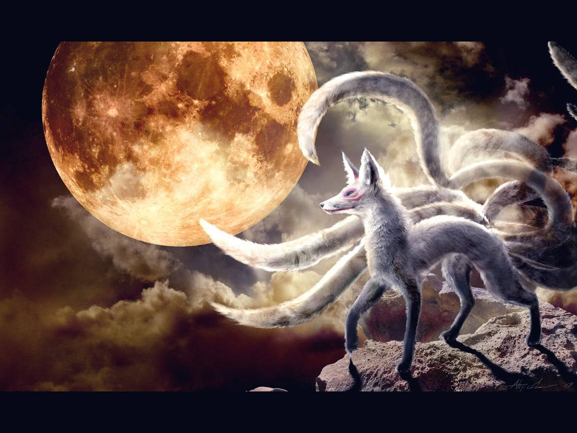 1152X864 Nine Tailed Fox Wallpaper and Background
