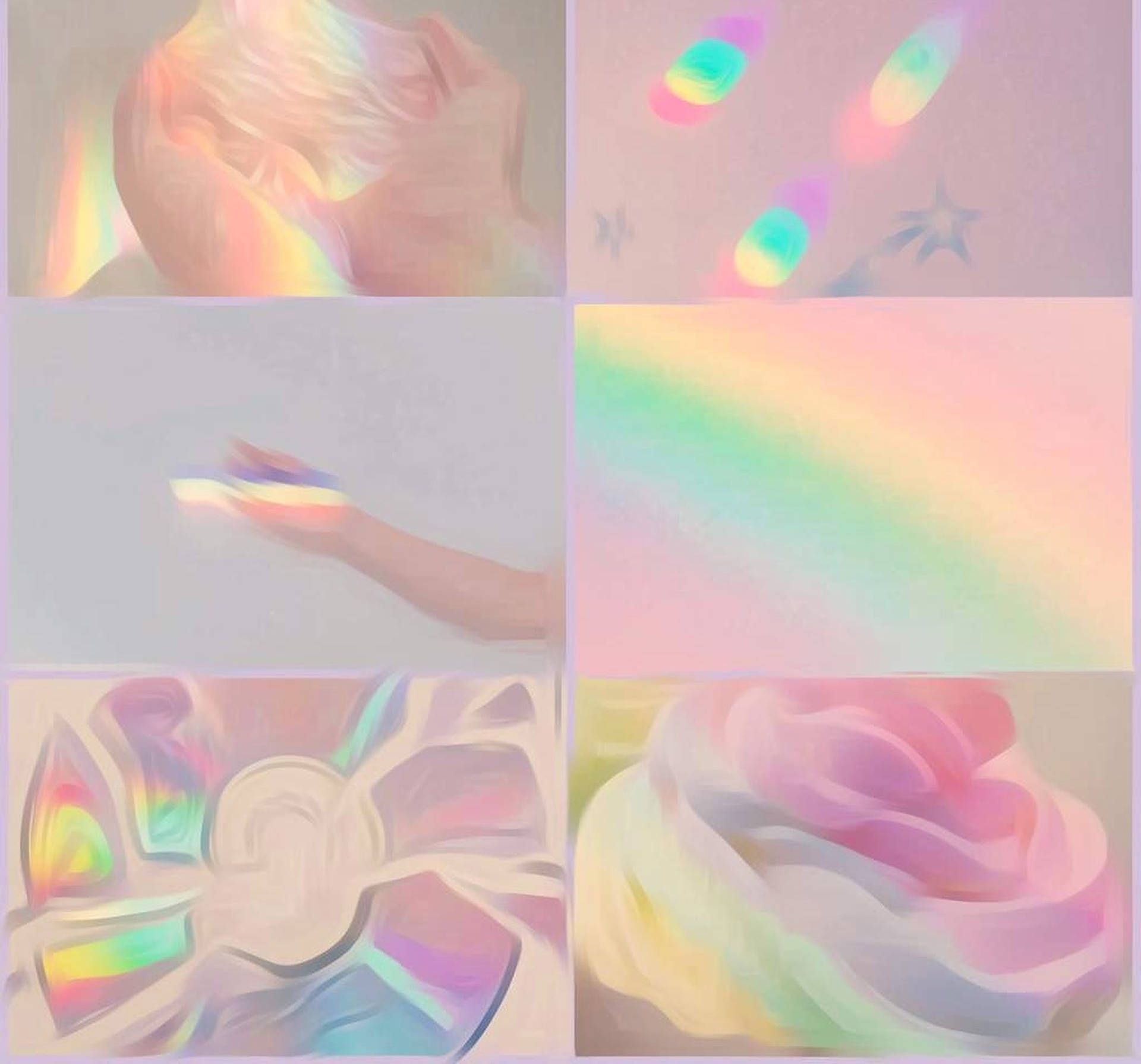2048X1908 Pastel Rainbow Wallpaper and Background