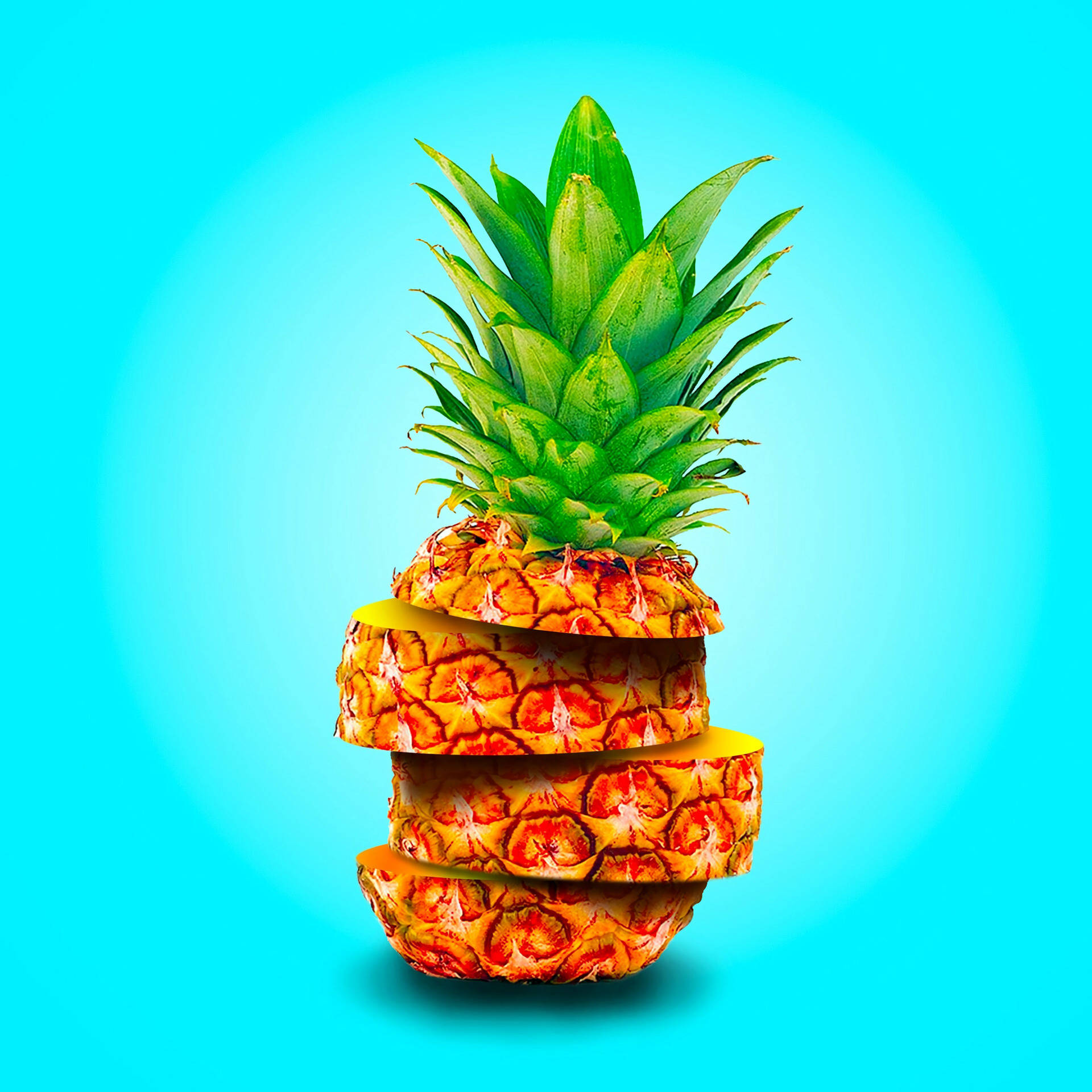 Pineapple 3840X3840 Wallpaper and Background Image