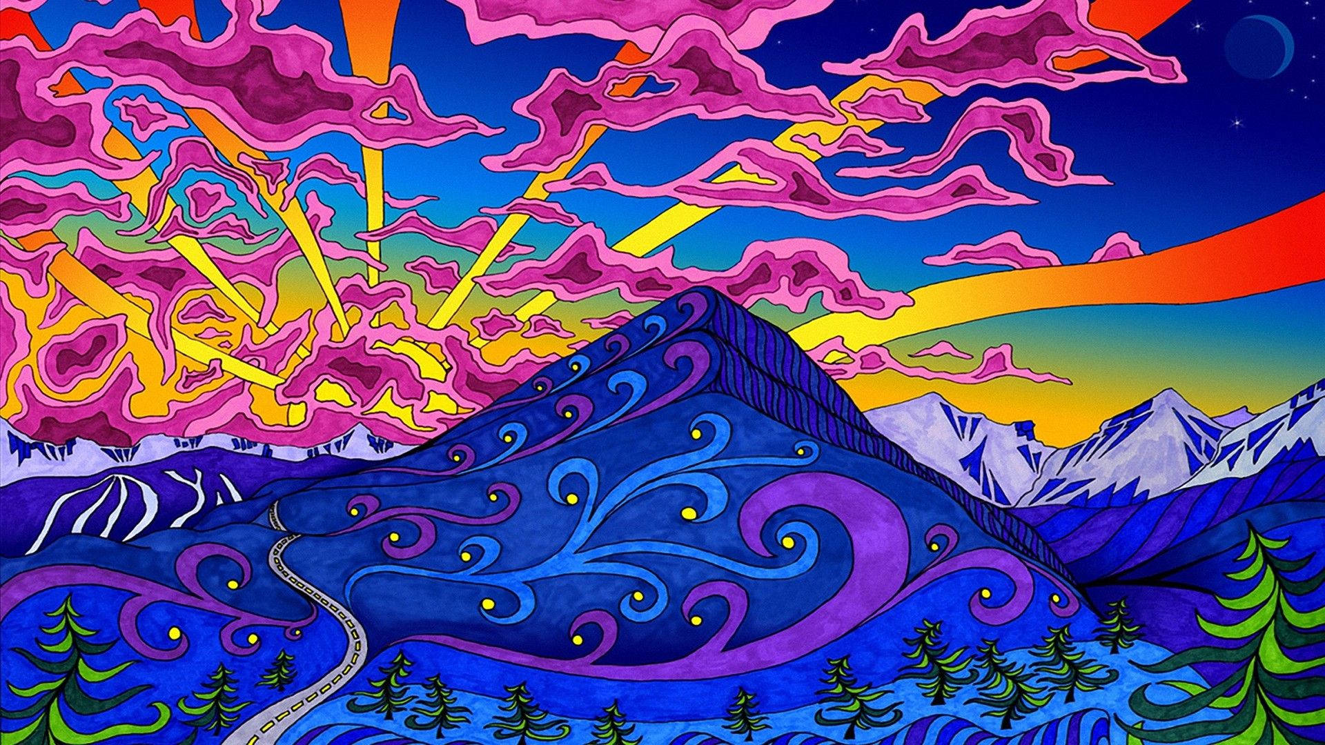 1920X1080 Psychedelic Wallpaper and Background
