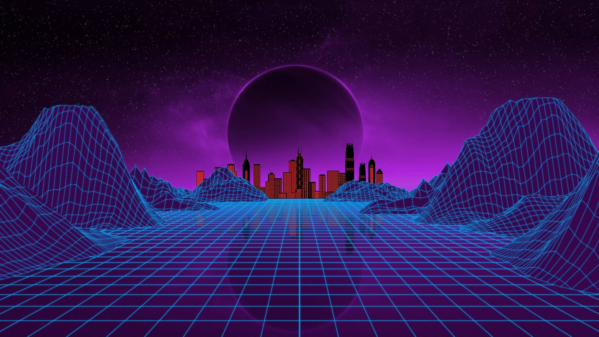 Retrowave 1920X1080 Wallpaper and Background Image