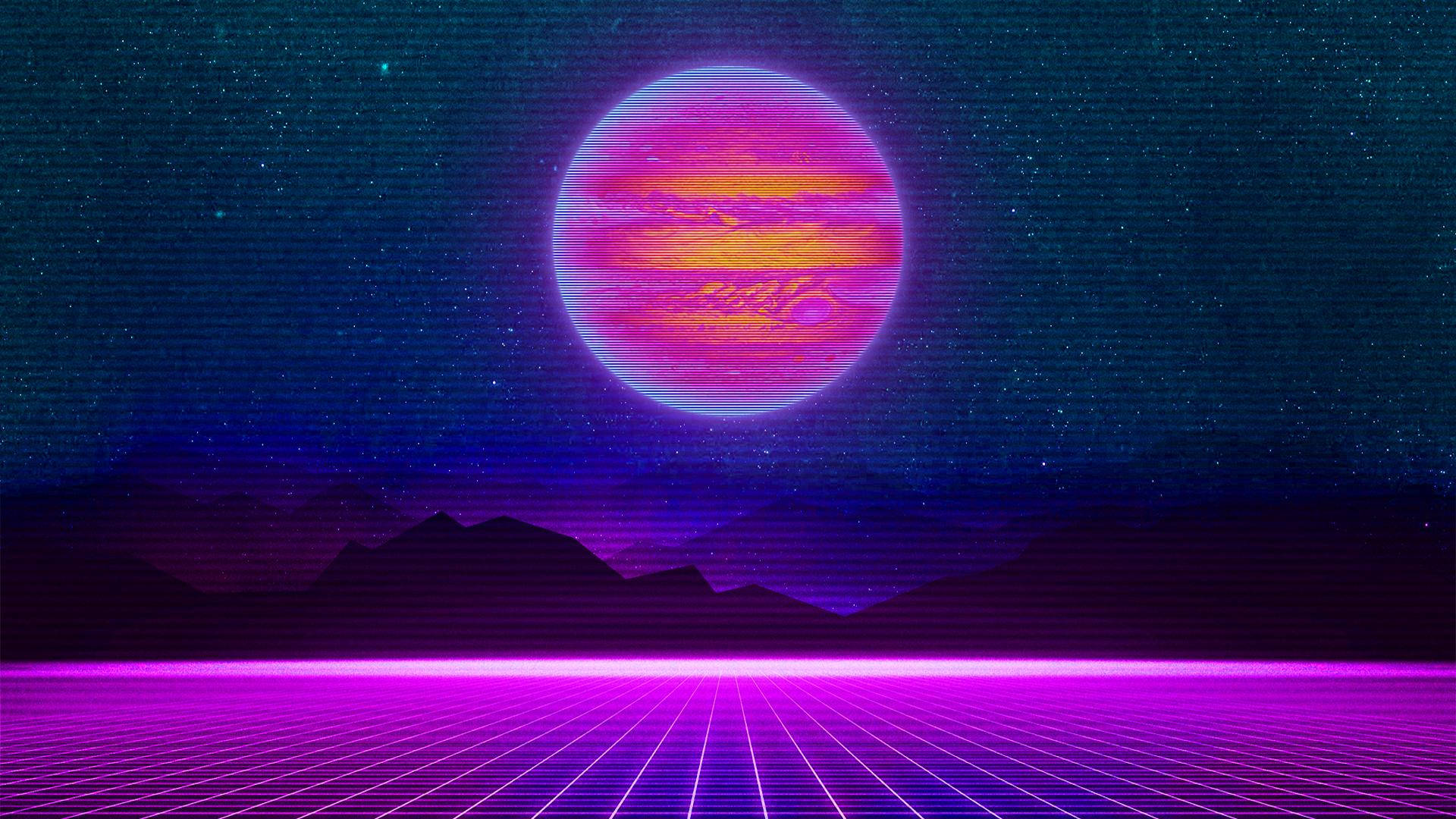 1920X1080 Retrowave Wallpaper and Background