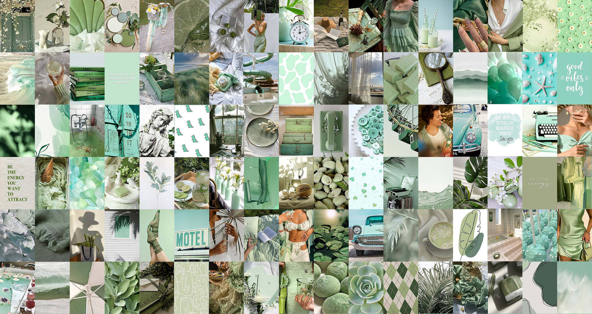 3000X1590 Sage Green Aesthetic Wallpaper and Background