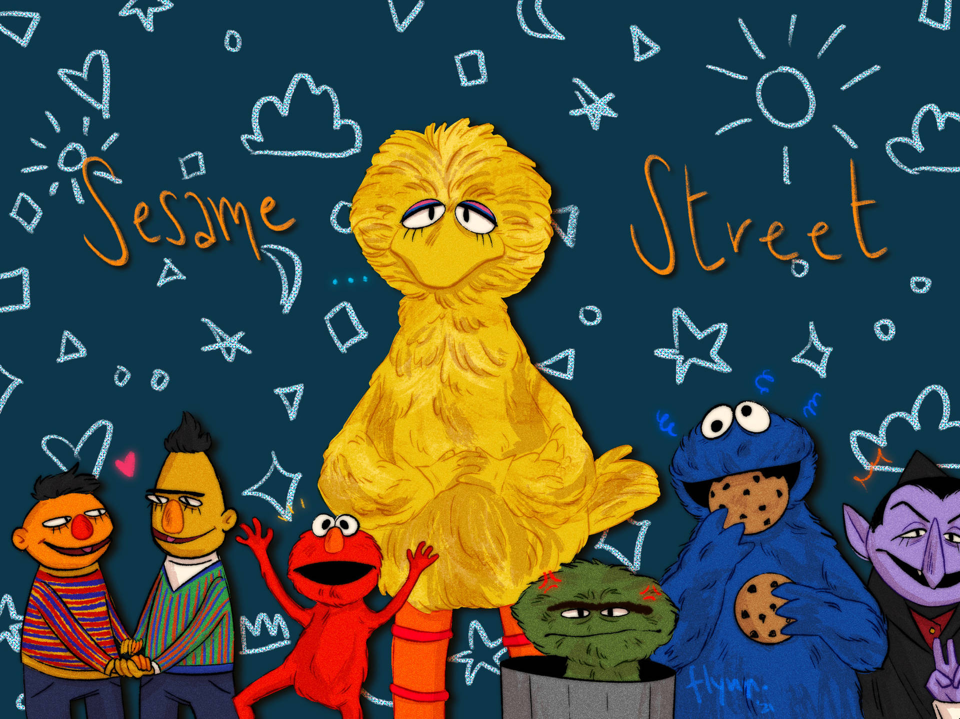 Sesame Street 2048X1535 Wallpaper and Background Image