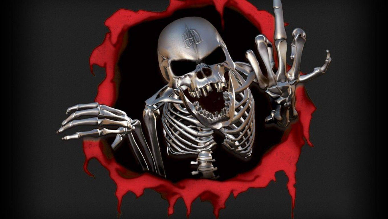1360X768 Skeleton Wallpaper and Background