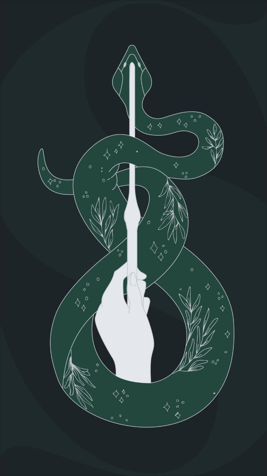 Slytherin Aesthetic 1440X2560 Wallpaper and Background Image
