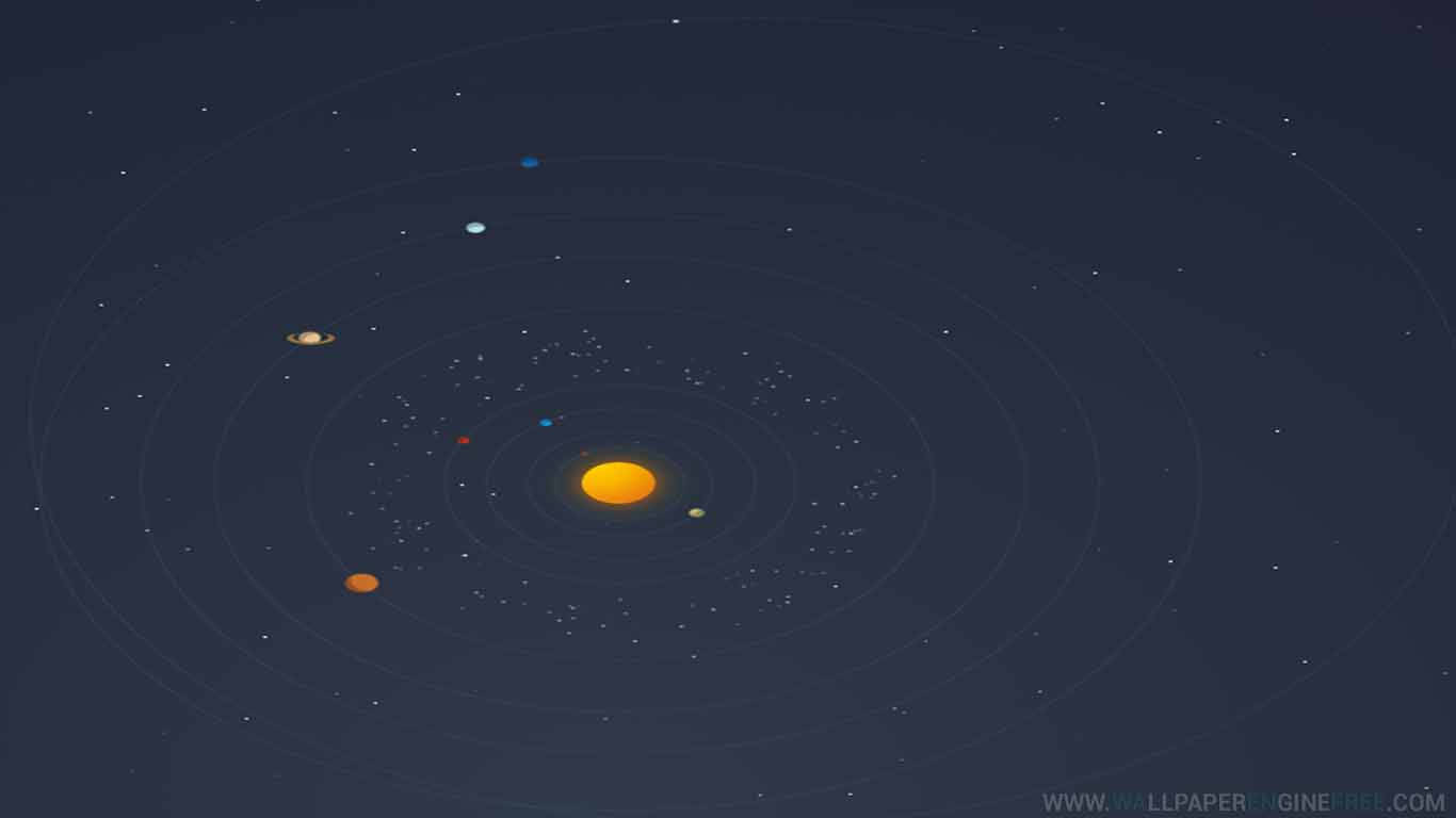 1366X768 Solar System Wallpaper and Background