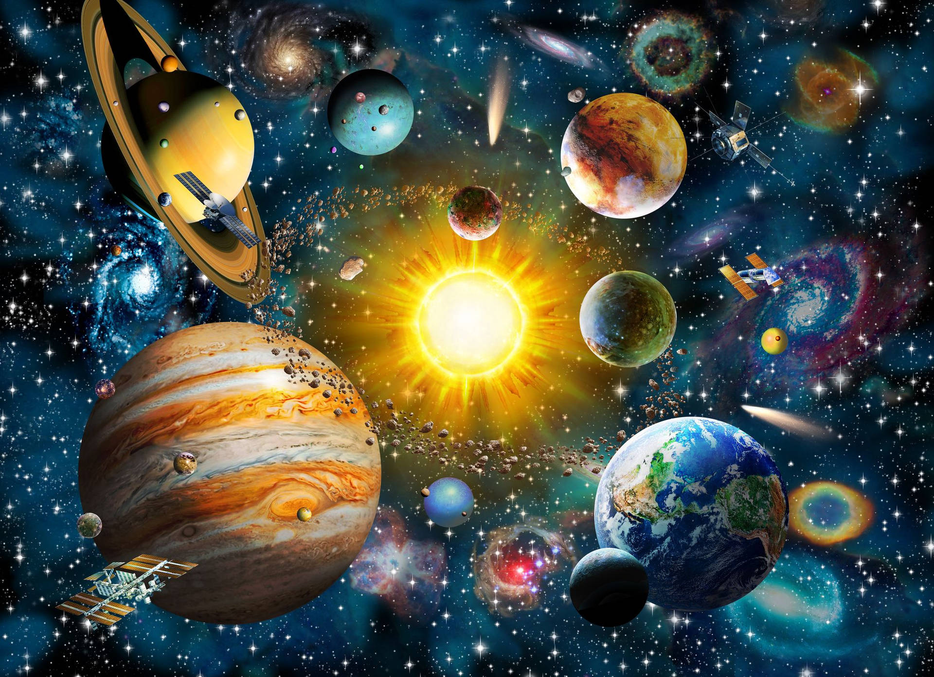 2000X1451 Solar System Wallpaper and Background