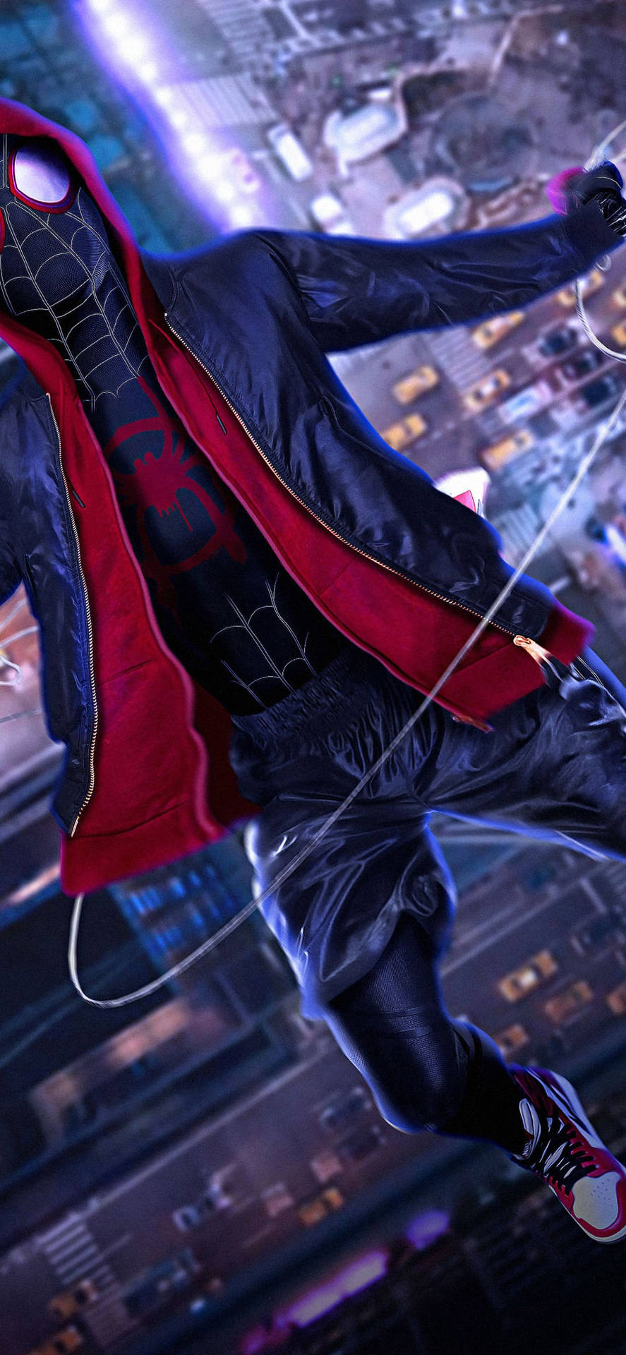 Spider Man Into The Spider Verse 1242X2688 Wallpaper and Background Image