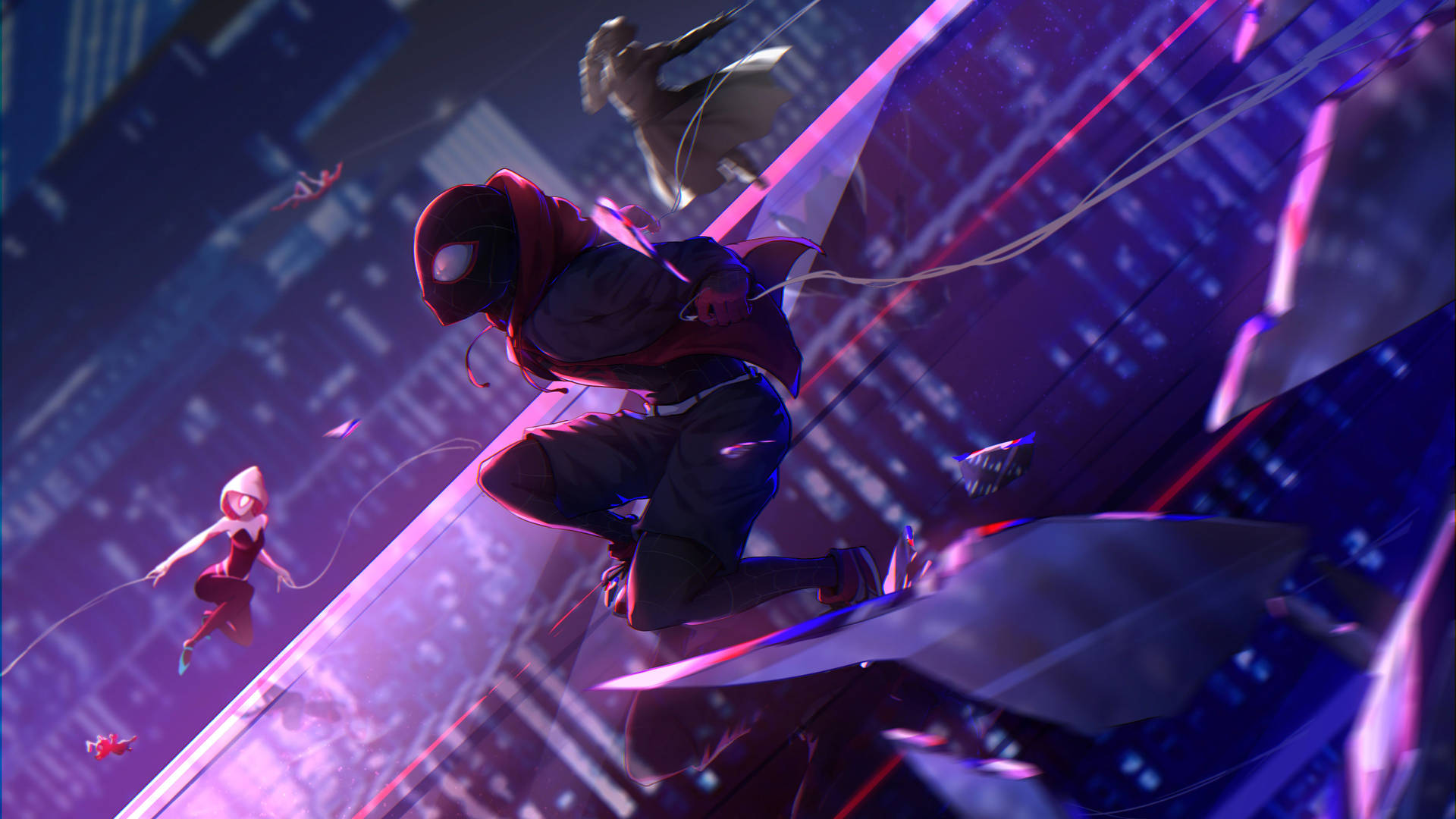 7680X4320 Spider Man Into The Spider Verse Wallpaper and Background