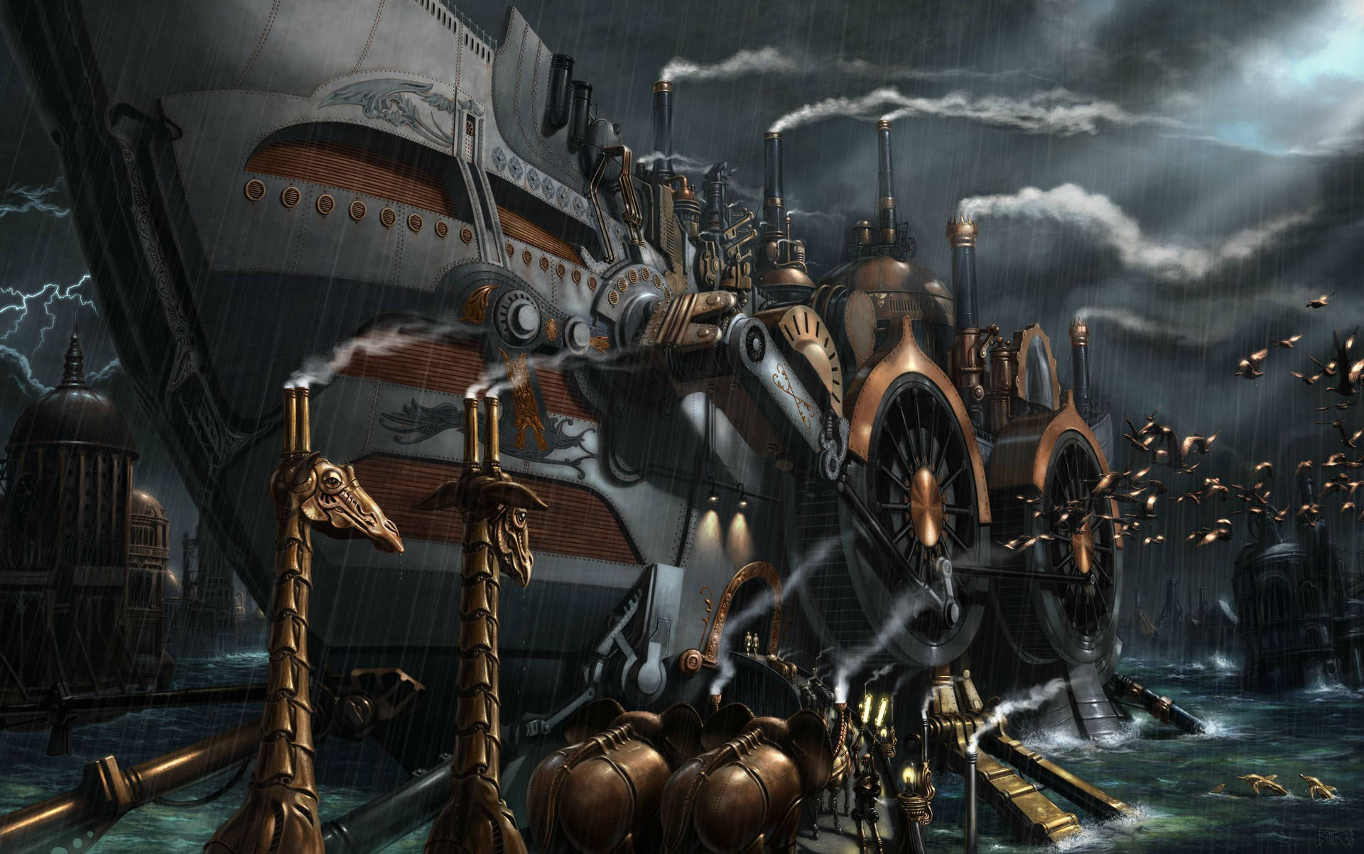 2500X1566 Steampunk Wallpaper and Background