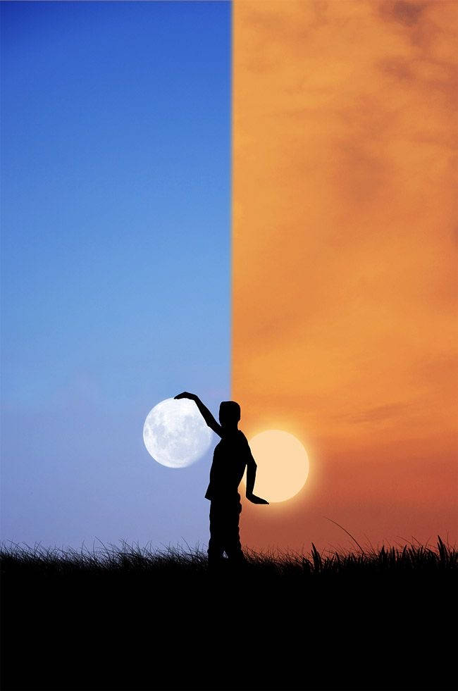 Sun And Moon 650X981 Wallpaper and Background Image