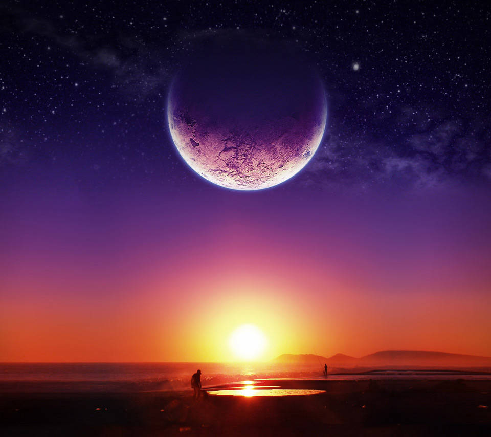 960X854 Sun And Moon Wallpaper and Background