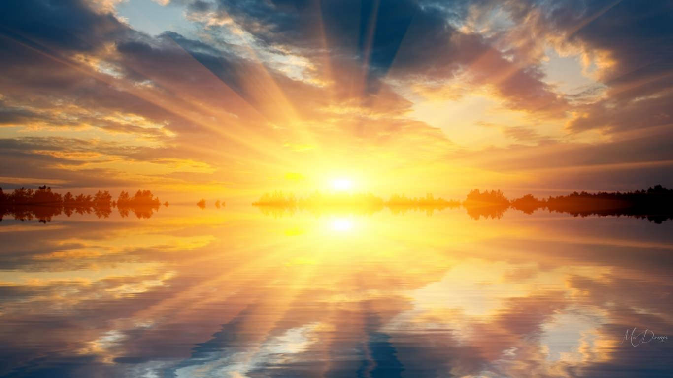 1366X768 Sunrise Wallpaper and Background