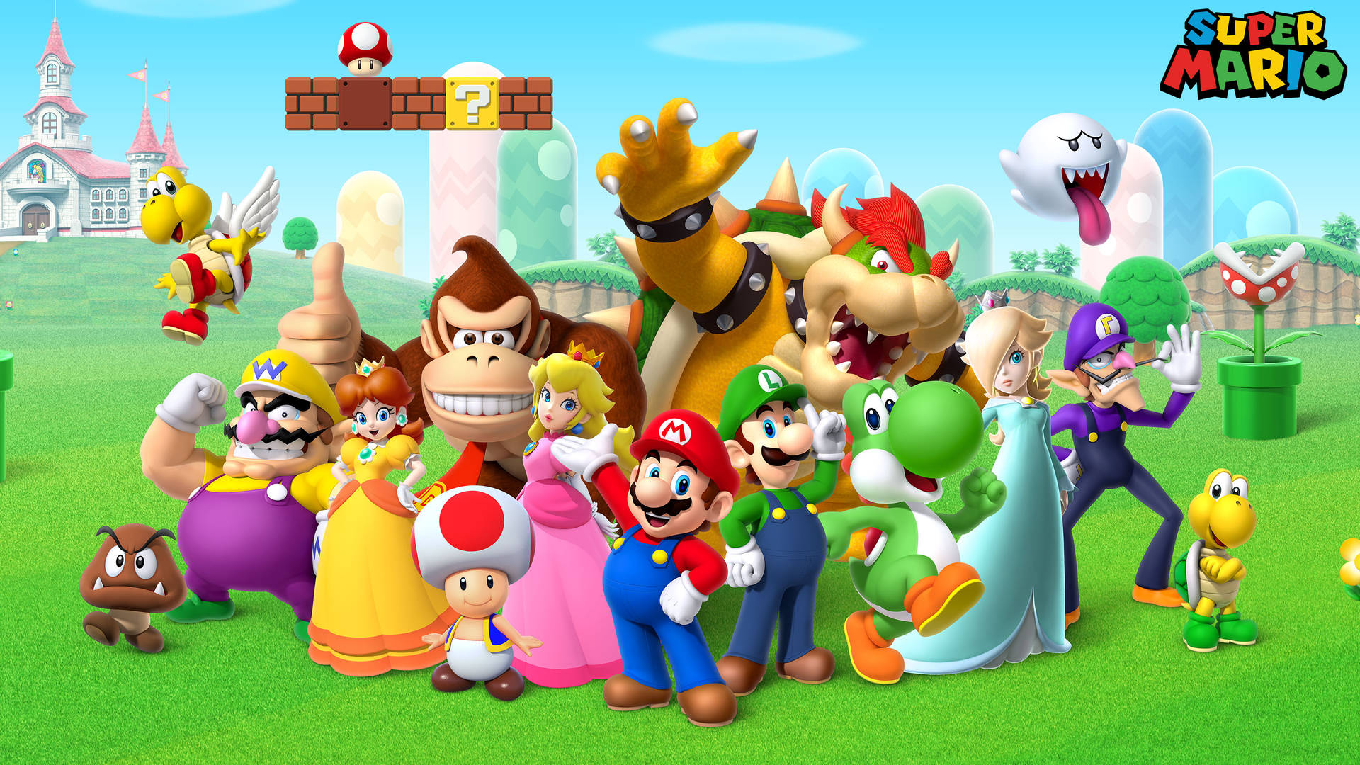 Super Mario 3228X1815 Wallpaper and Background Image