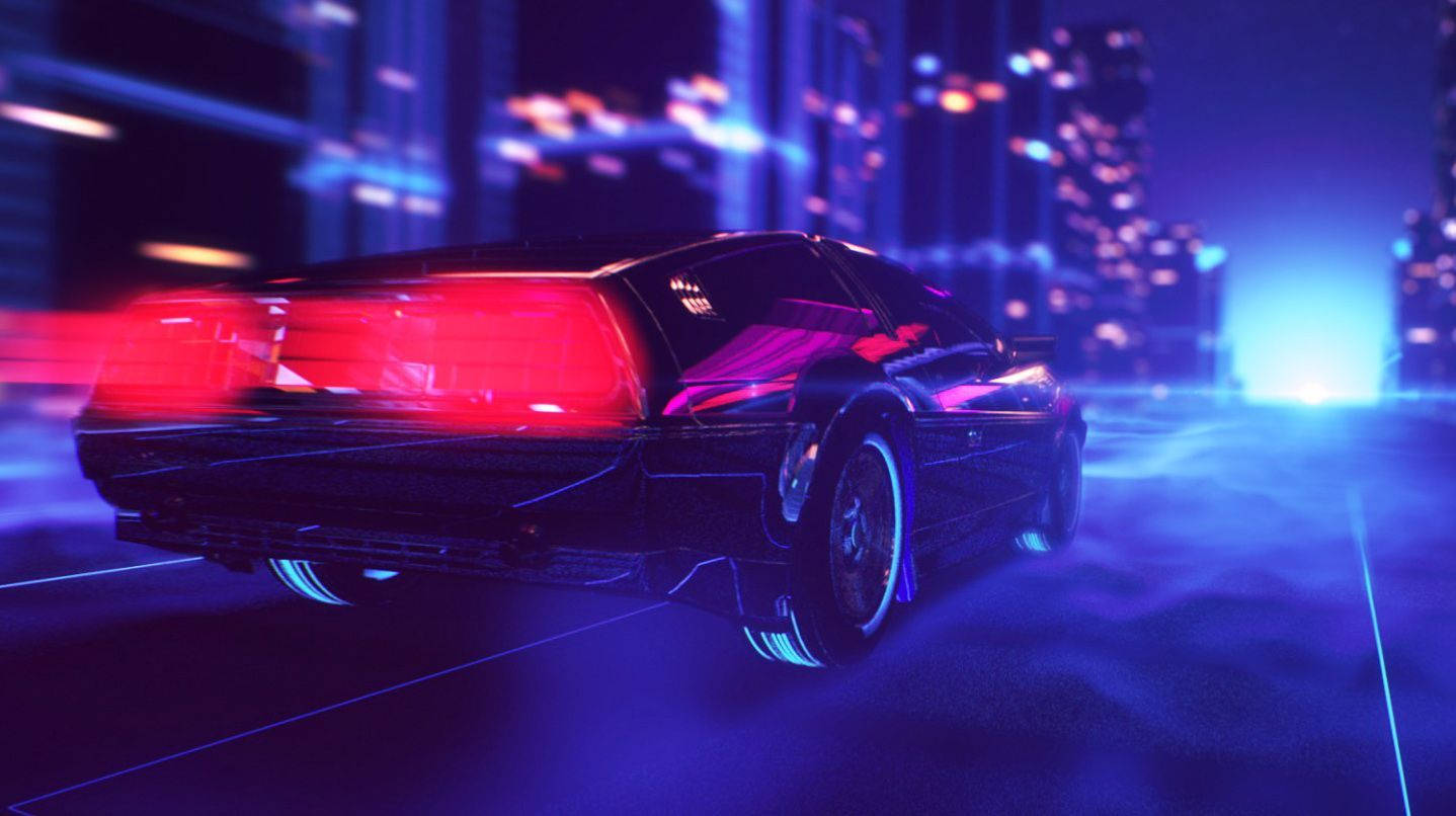 1438X806 Synthwave Wallpaper and Background