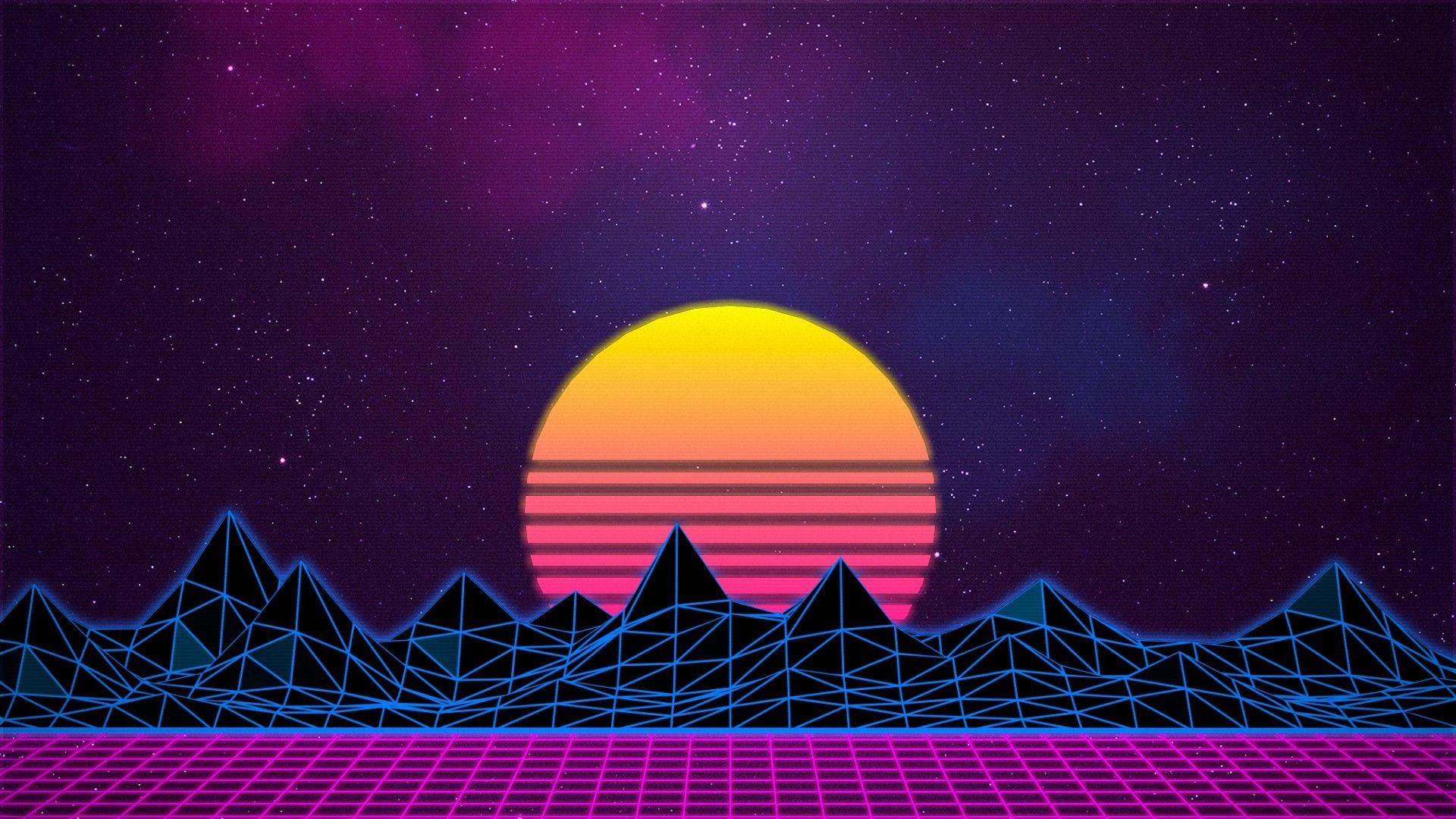 Synthwave 1920X1080 wallpaper