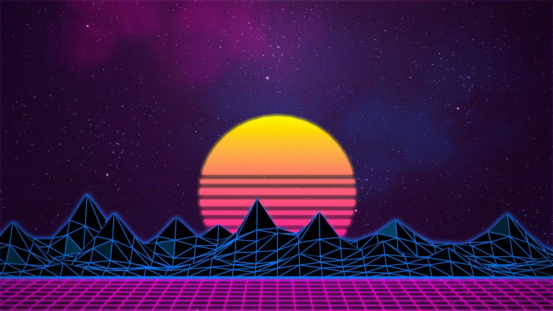 1920X1080 Synthwave Wallpaper and Background