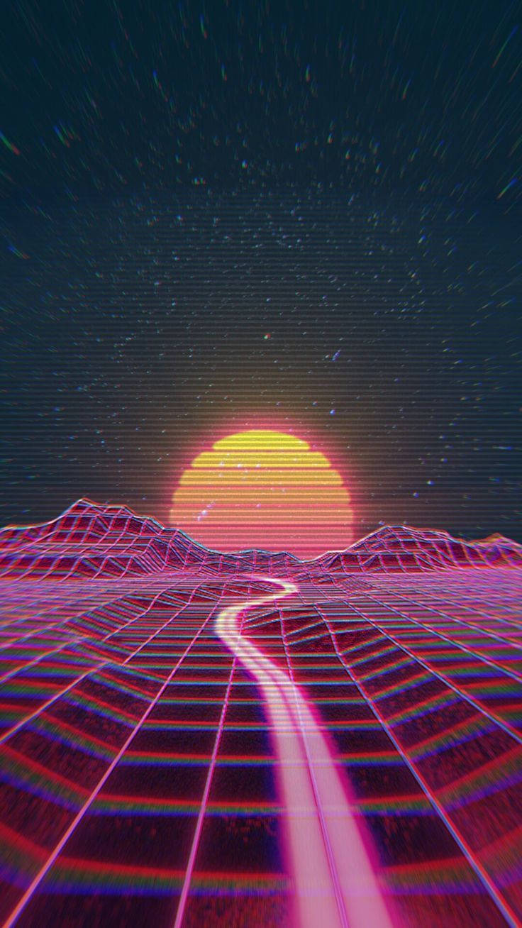 Synthwave 736X1308 Wallpaper and Background Image