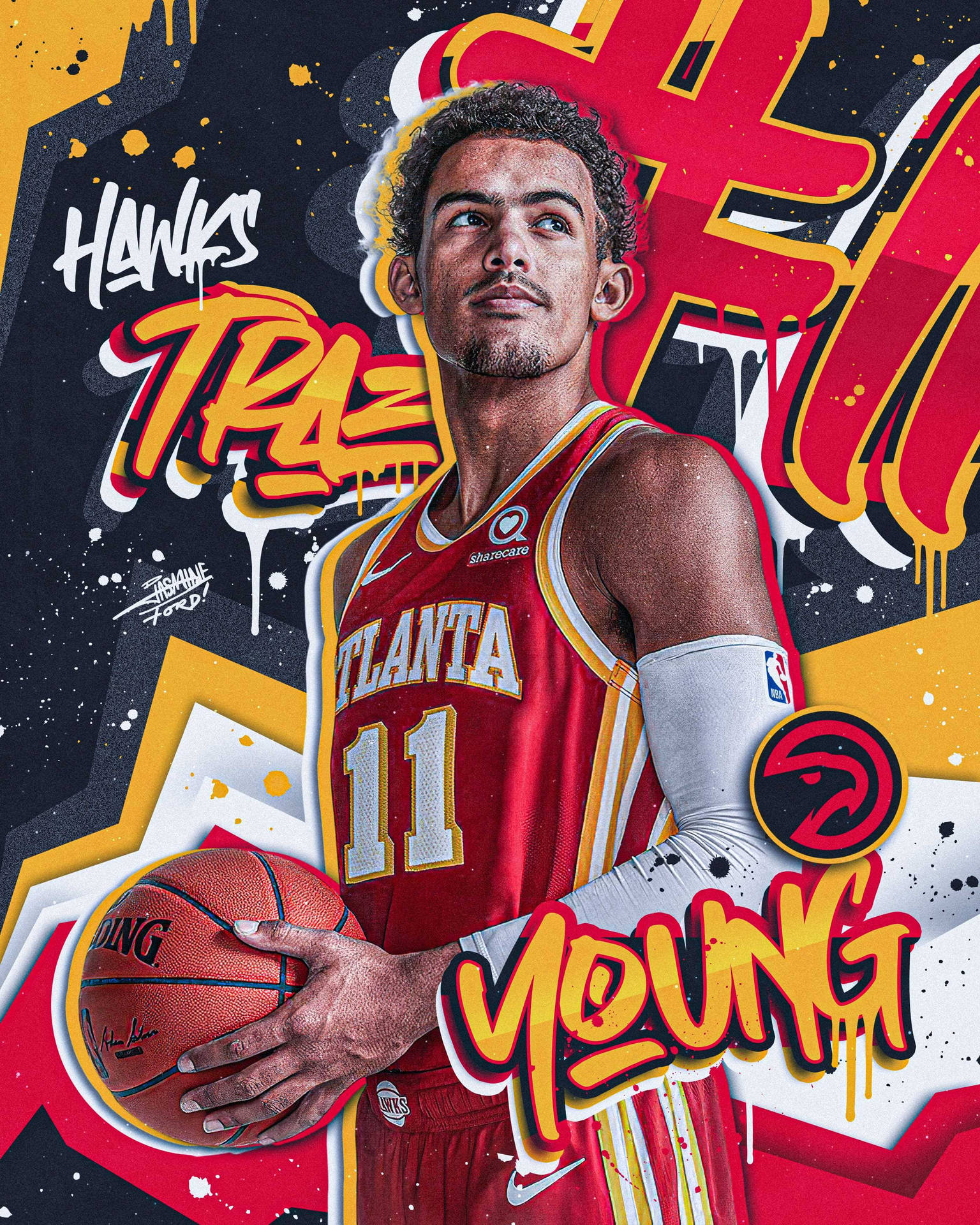 2800X3500 Trae Young Wallpaper and Background