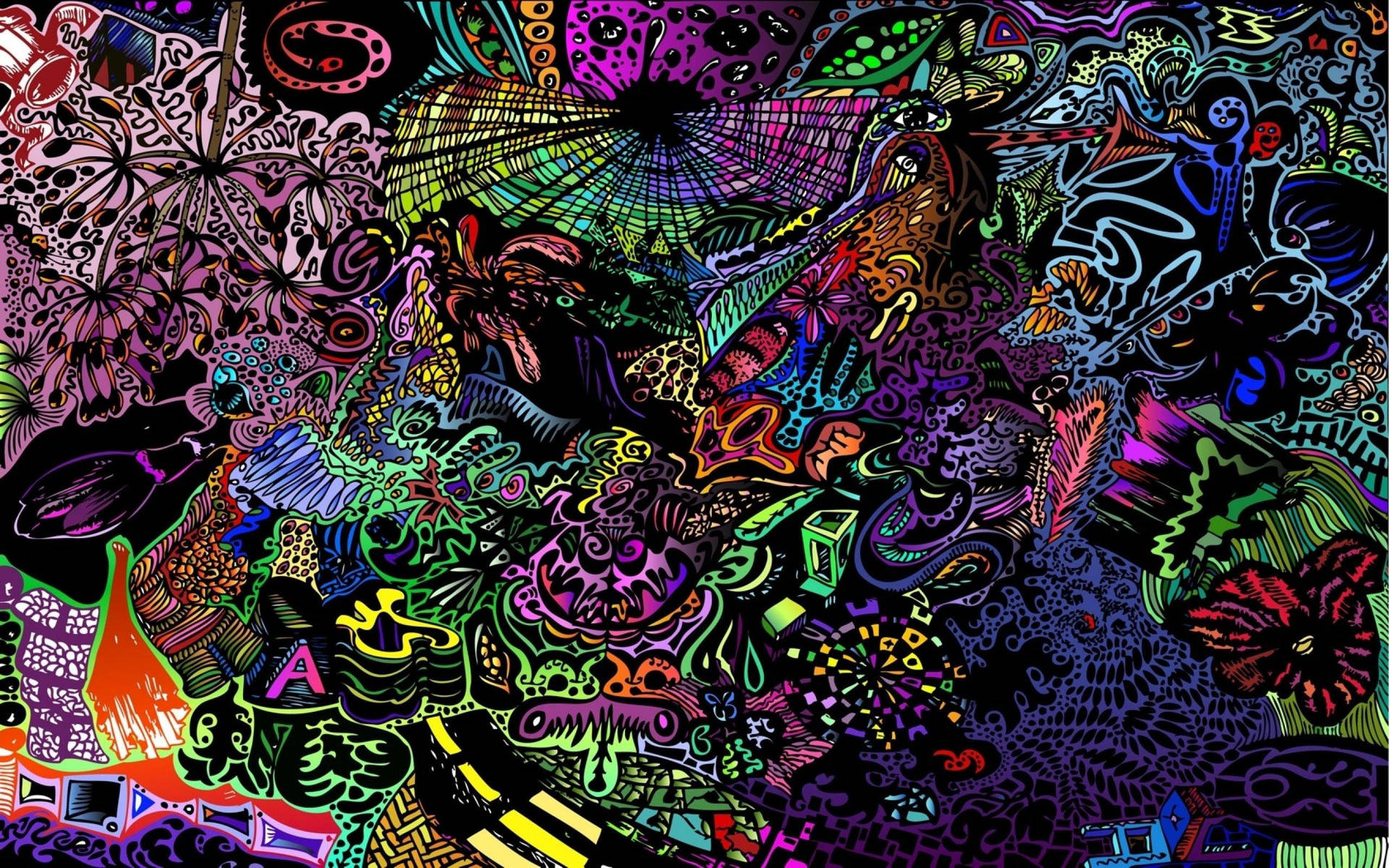 Trippy Dark Aesthetic 2560X1600 Wallpaper and Background Image