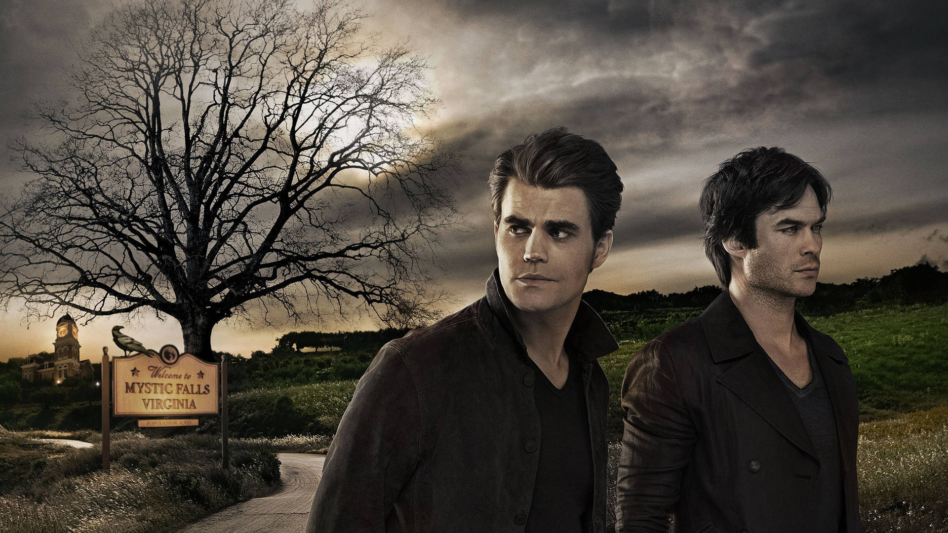 2400X1350 Vampire Diaries Wallpaper and Background