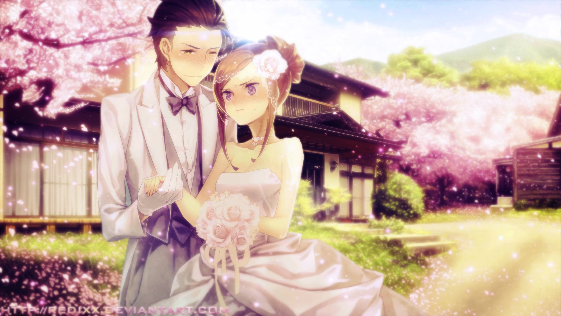1920X1080 Wedding Aesthetic Wallpaper and Background