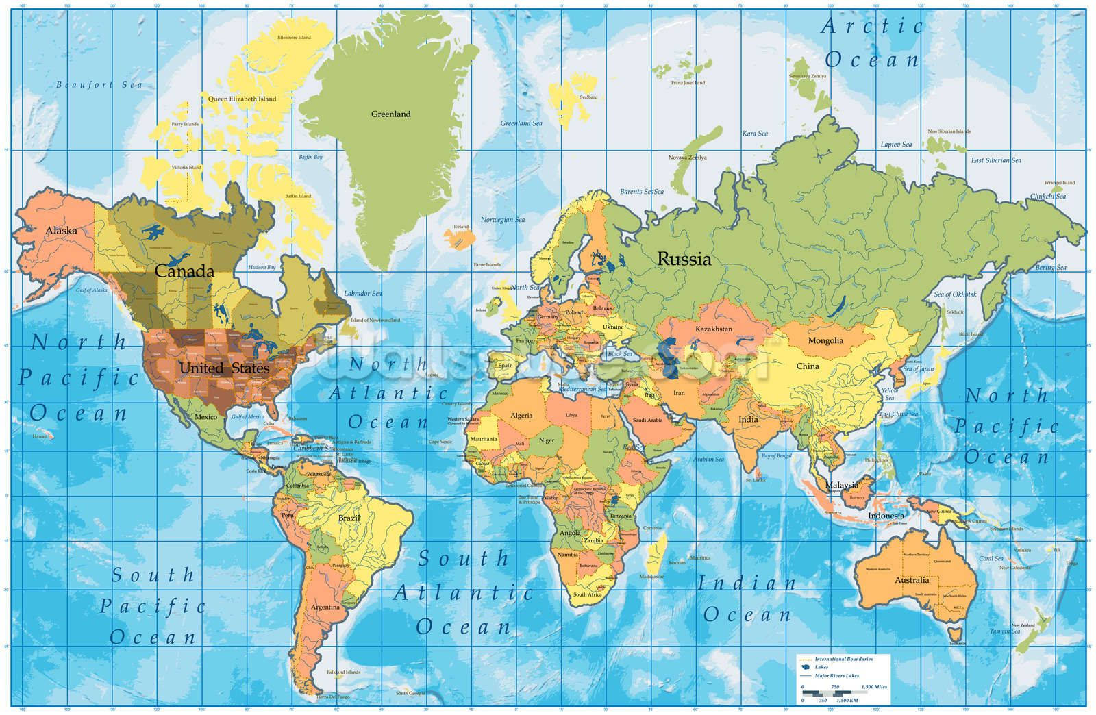 World Map 1600X1044 Wallpaper and Background Image