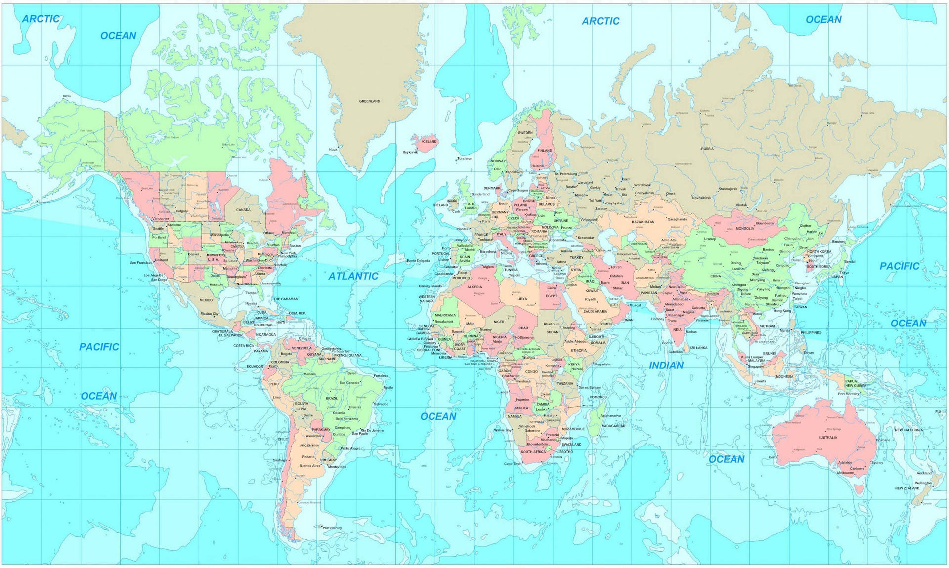 World Map 3524X2110 Wallpaper and Background Image