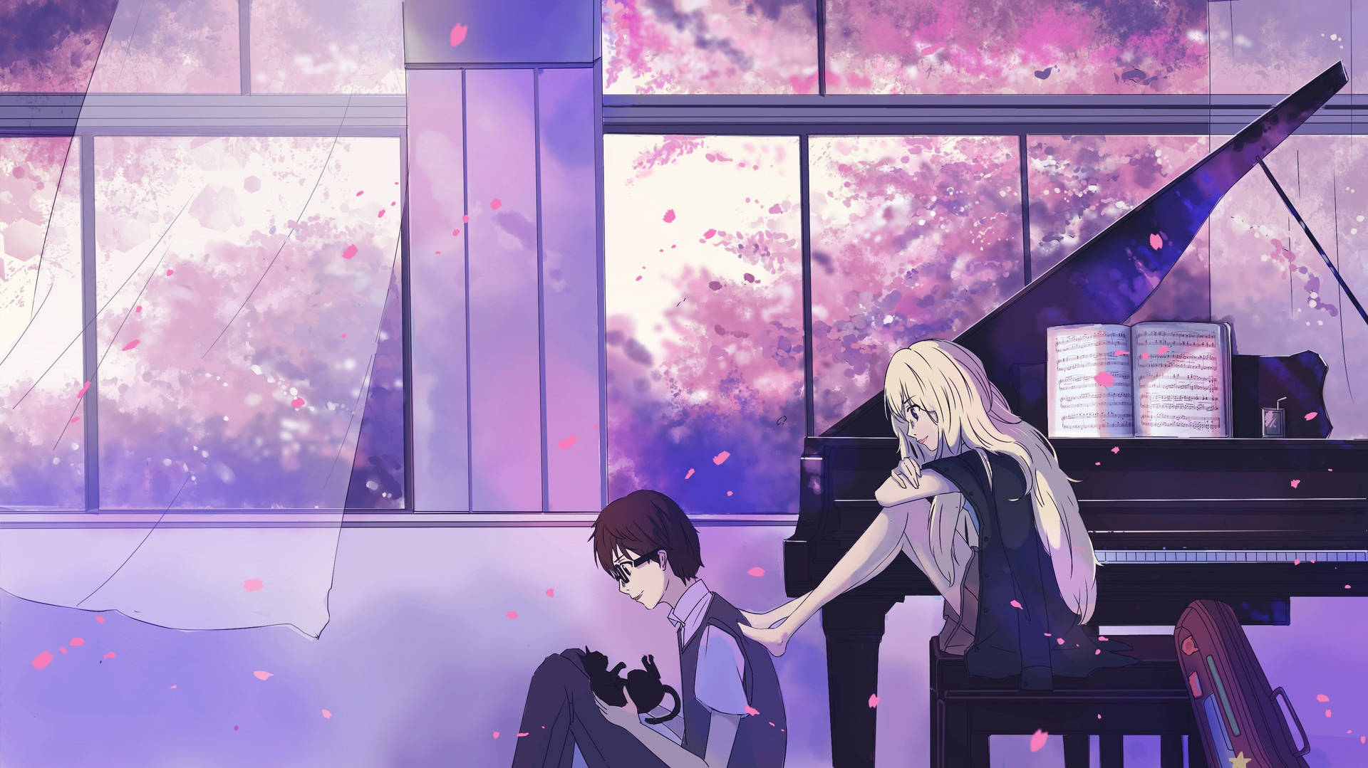 3543X1991 Your Lie In April Wallpaper and Background
