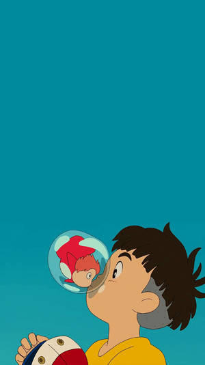 Ponyo on the Cliff by the Sea Wallpaper - Ponyo on the Cliff by the Sea  Wallpaper (43722487) - Fanpop